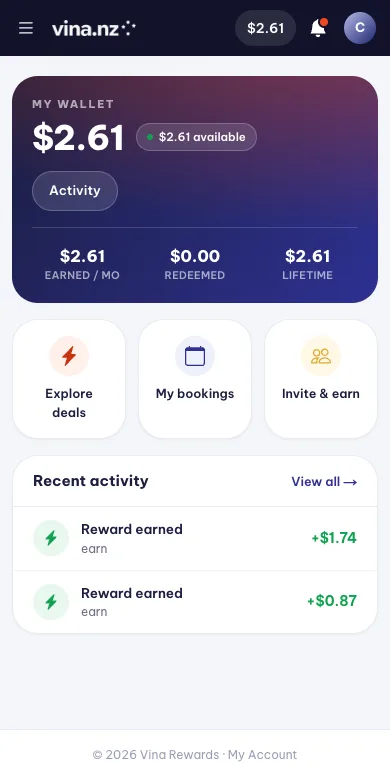 How cashback is earned — Mobile