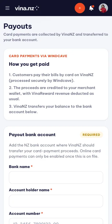 Get paid — Mobile