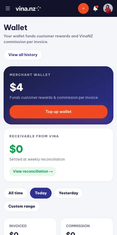 Fund your wallet — Mobile